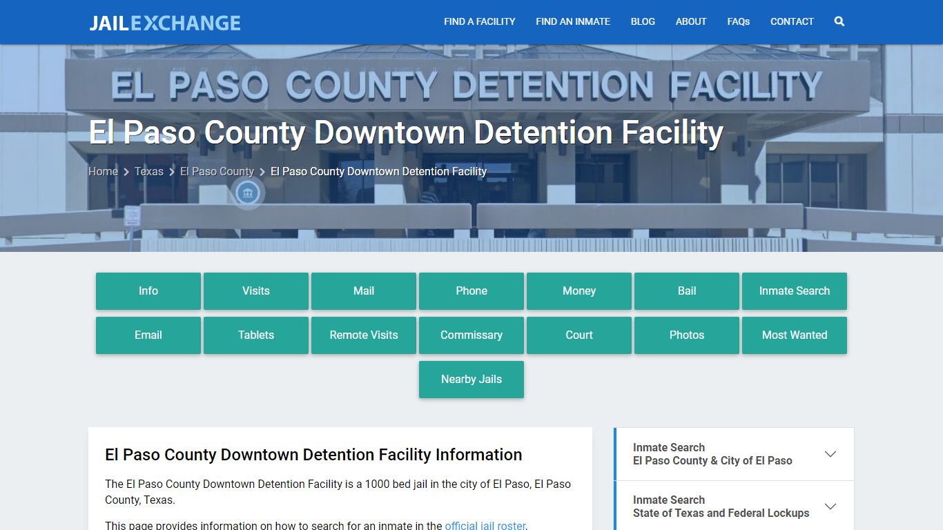 El Paso County Downtown Detention Facility - Jail Exchange